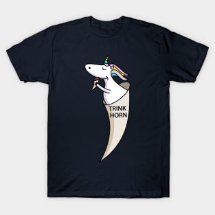 Funny unicorn drinking horn T-Shirt